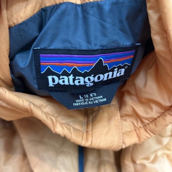 Patagonia Kids' Lightweight Packable Puffer Jacket Yellow Size 12 K's large - Picture 4 of 10